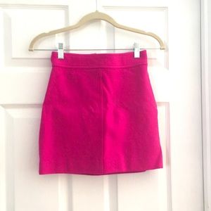 Pink jcrew wool miniskirt